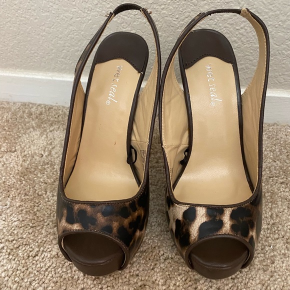 Wet seal PeepToe Ankle Strap Heeled Sandals size6 - Picture 4 of 5